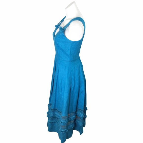 BELLE BADGLEY MISCHKA A-Line Fit & Flare ELLA Linen Dress Size 2 NWT - Picture 5 of 9